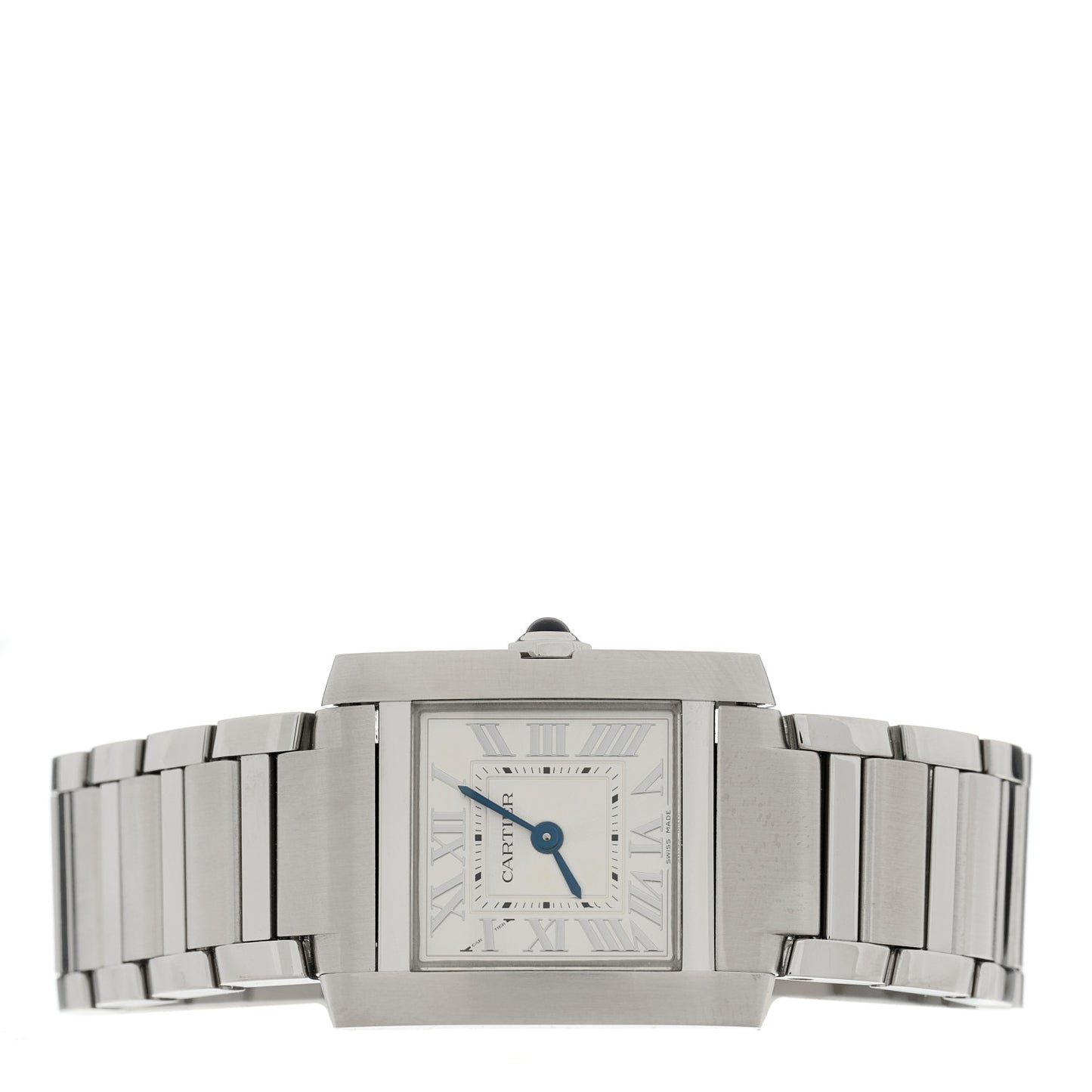Stainless Steel 21mm Tank Francaise Quartz Watch Silver