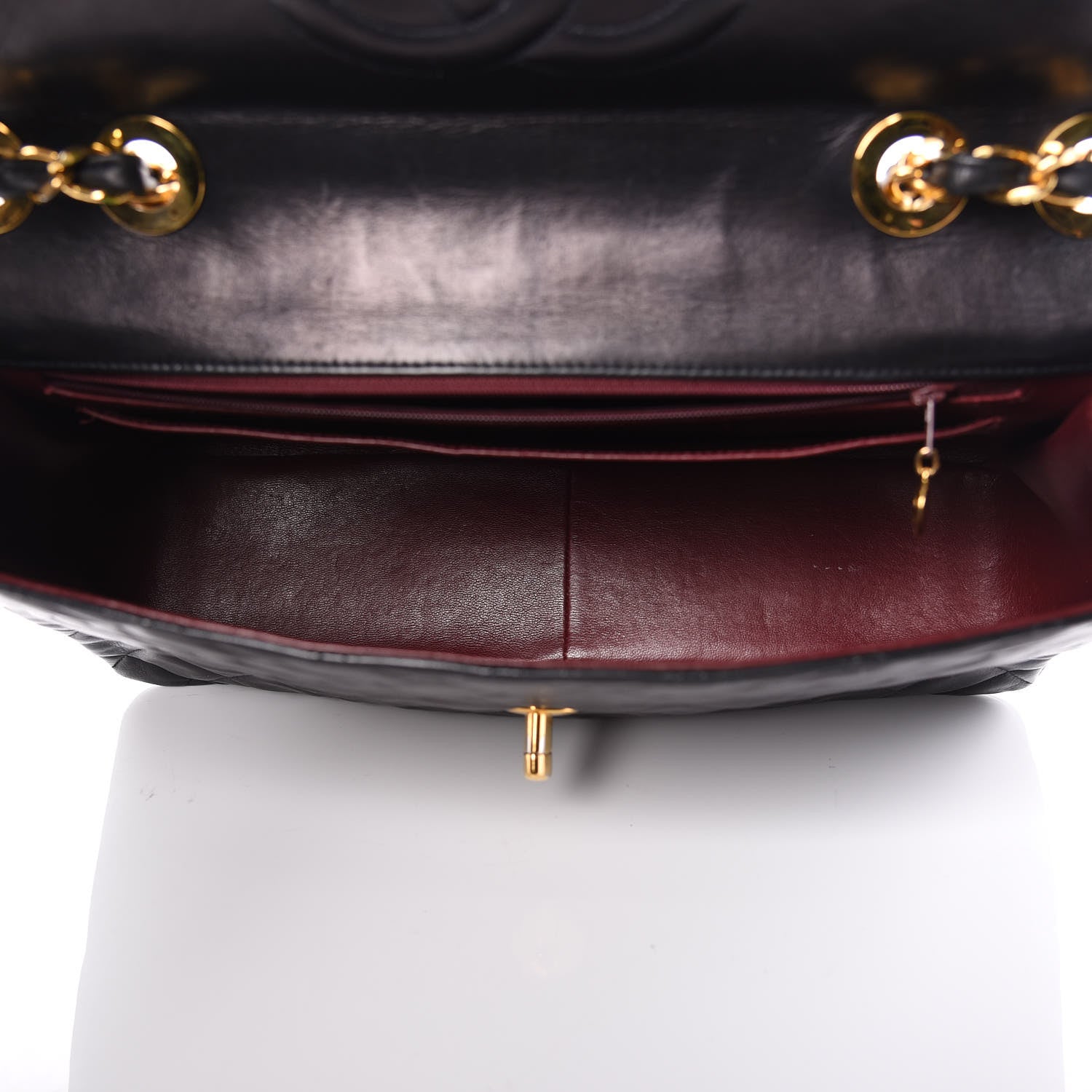 Chanel Lambskin Quilted XL Jumbo Single Flap Black 5 of 13