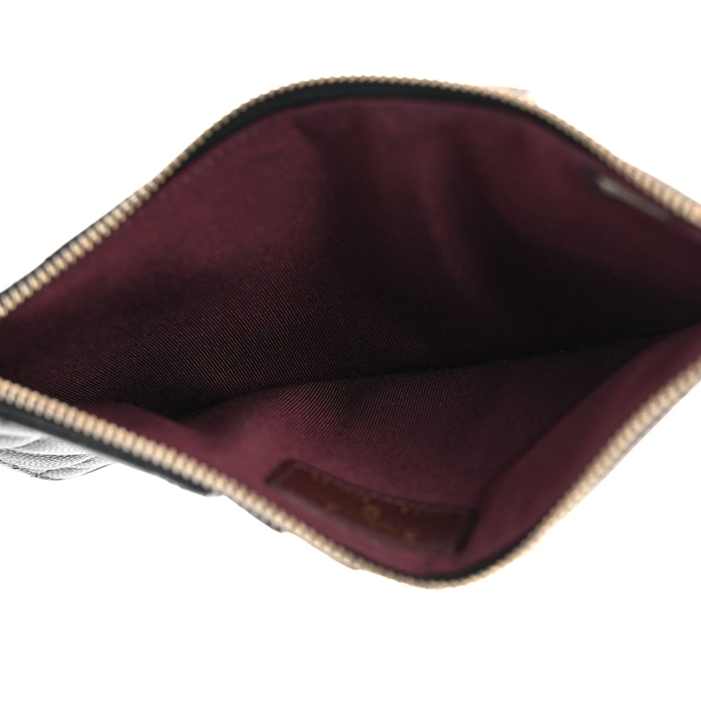 Caviar Quilted Classic Flat Wallet Pouch Black