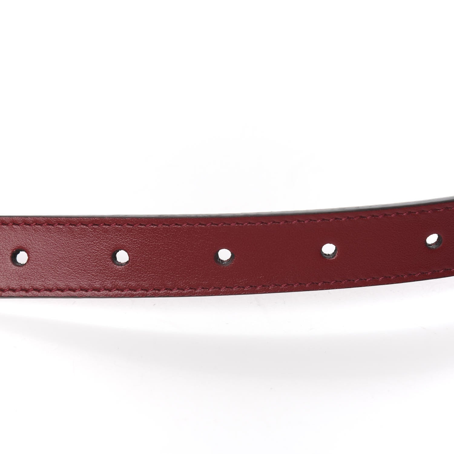 Gucci Plutone Calfskin Double G 20mm Belt 70 28 New Cherry Red 4 of 6