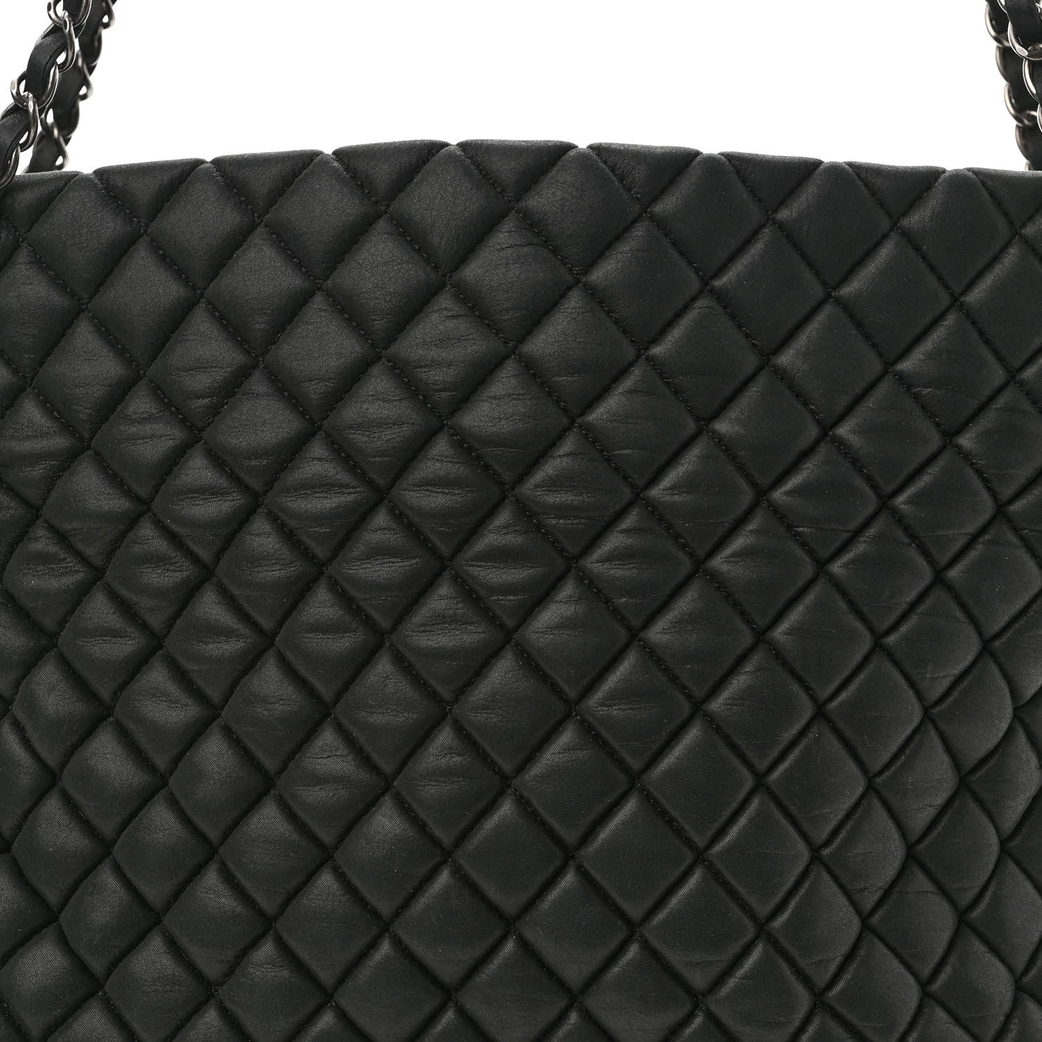 Chanel Iridescent Calfskin Quilted New Bubble Tote Black 7 of 9