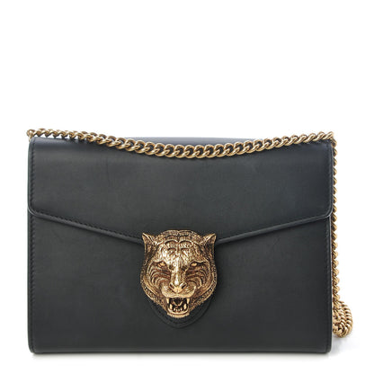 Gucci Calfskin Animalier Chain Wallet Black 1 of 7