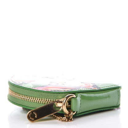 Louis Vuitton Vernis Roses Chapeau Coin Purse Vert Tonic 4 of 7