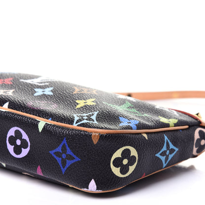 Louis Vuitton Monogram Multicolor Pochette Accessories Black 7 of 9
