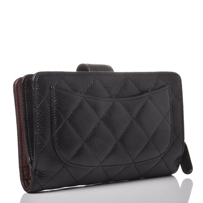Chanel Caviar Quilted Zipped Pocket Wallet Black 3 of 9