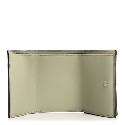 Fendi Elaphe Vitello Grace Python Print Micro Trifold Wallet Green Tea 5 of 15