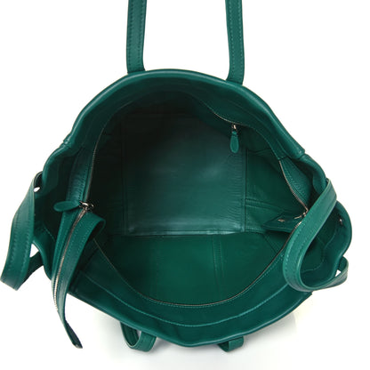 Balenciaga Calfskin Large Laundry Cabas Tote Green 5 of 16