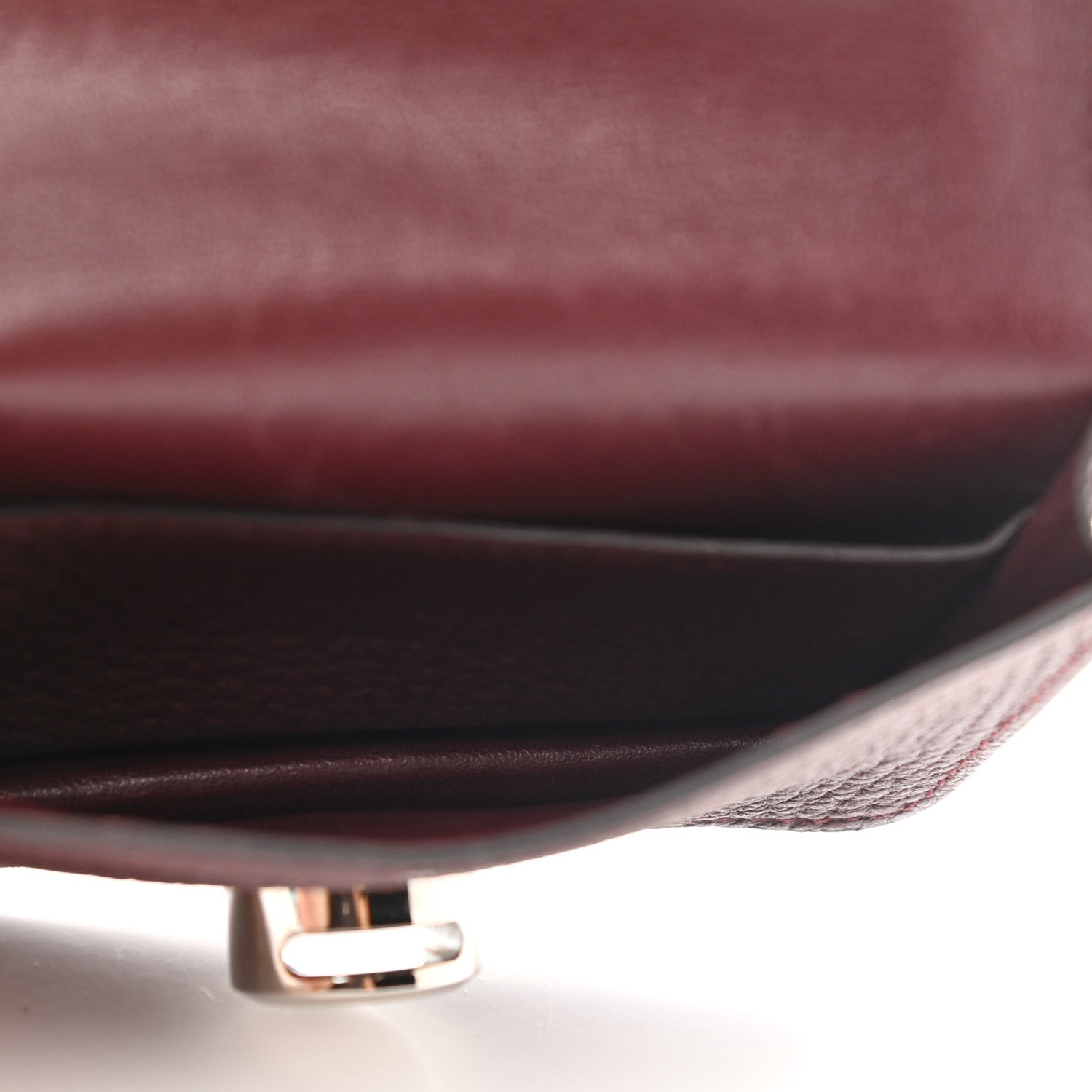 Hermes Togo Dogon Card Case Key Holder Bordeaux 5 of 9