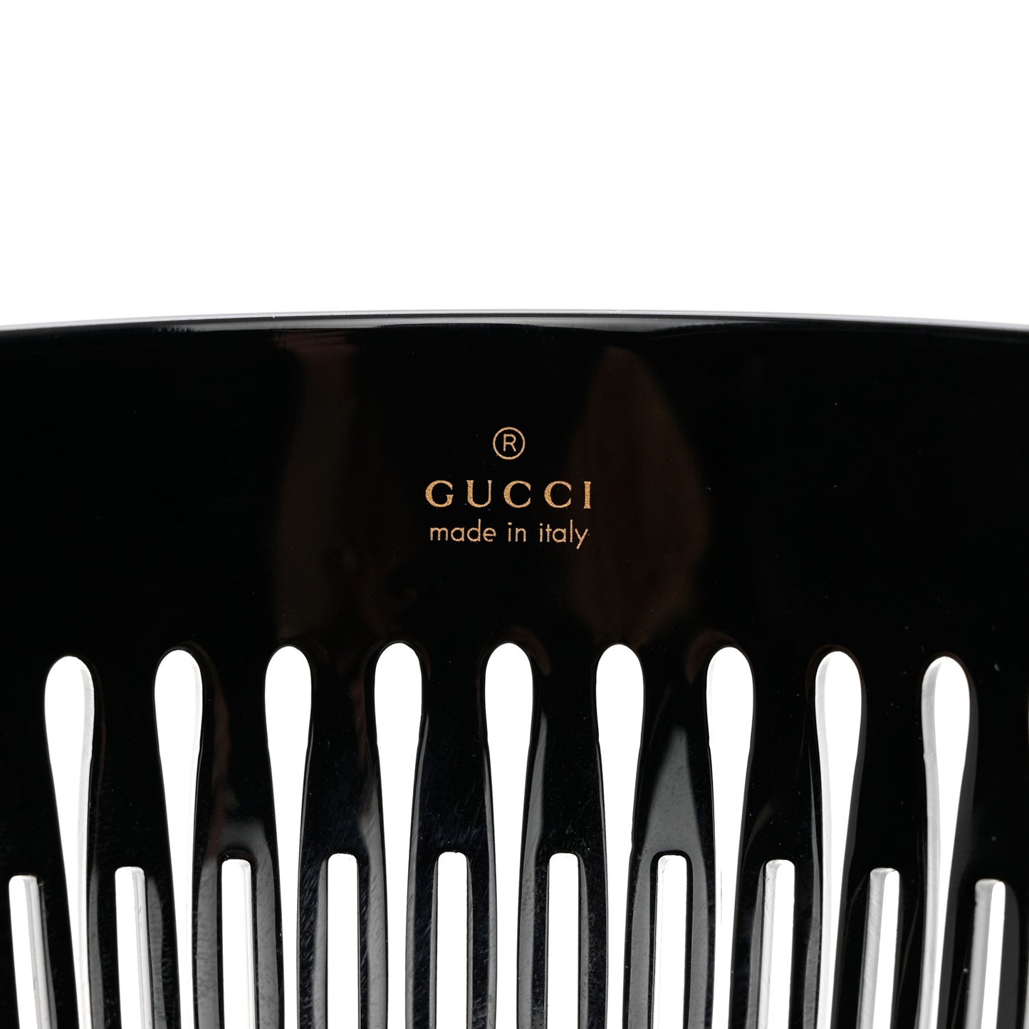 Resin Crystal Hair Comb Black
