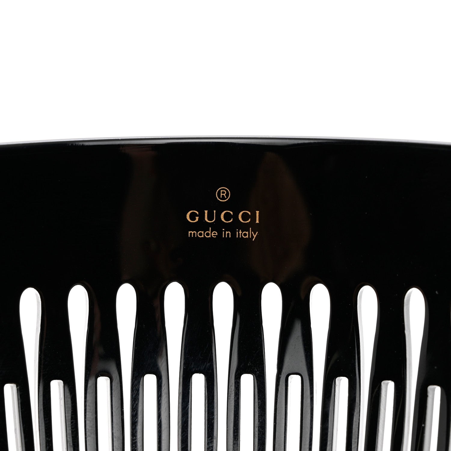 Gucci Resin Crystal Hair Comb Black 3 of 3