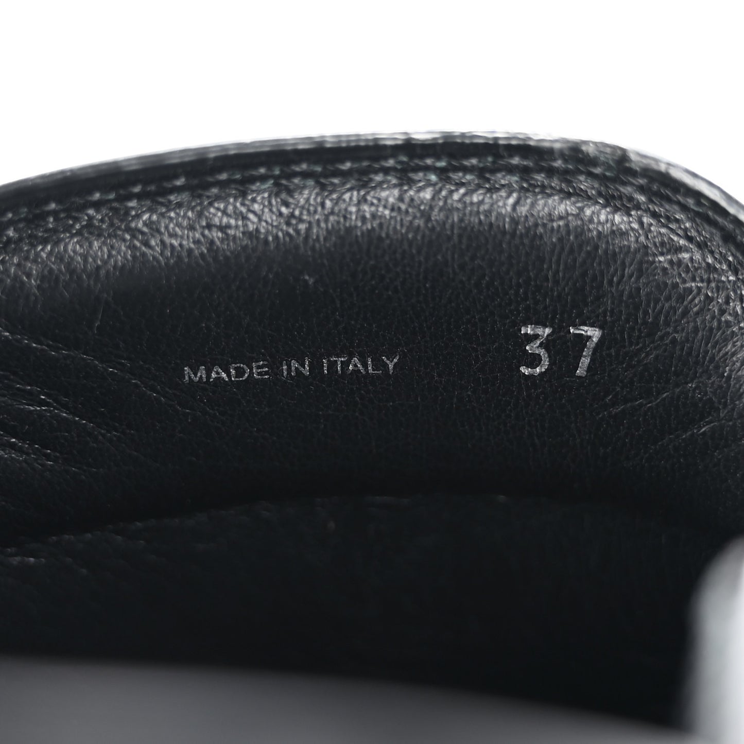 Spazzolato Metal Triangle Logo Platform Loafer Mules 37 Black