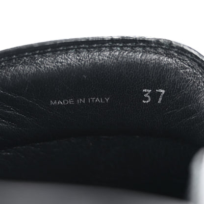 Prada Spazzolato Metal Triangle Logo Platform Loafer Mules 37 Black 9 of 17