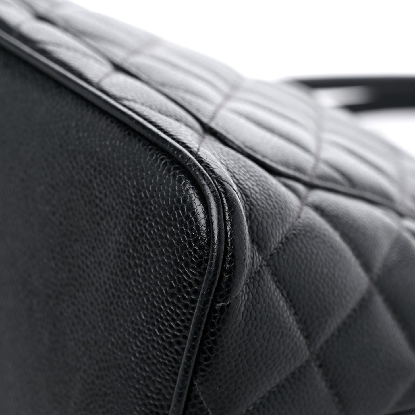 Caviar Quilted Medallion Tote Black