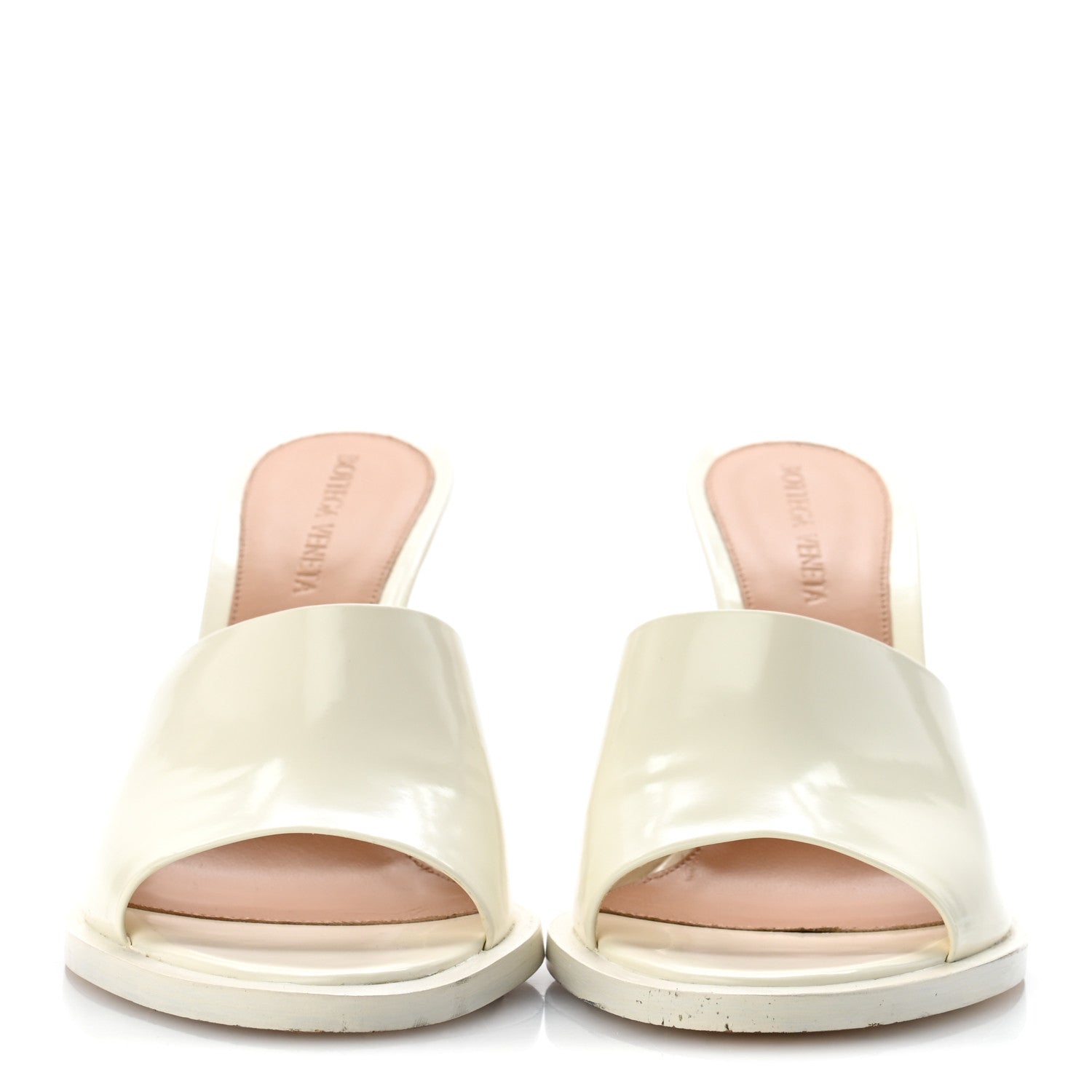 Bottega Veneta Patent Cha Cha Mule Pumps 36 White 3 of 8