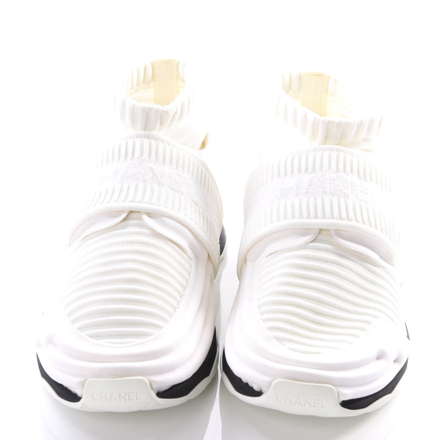 Stretch Fabric CC Sneakers 36.5 White