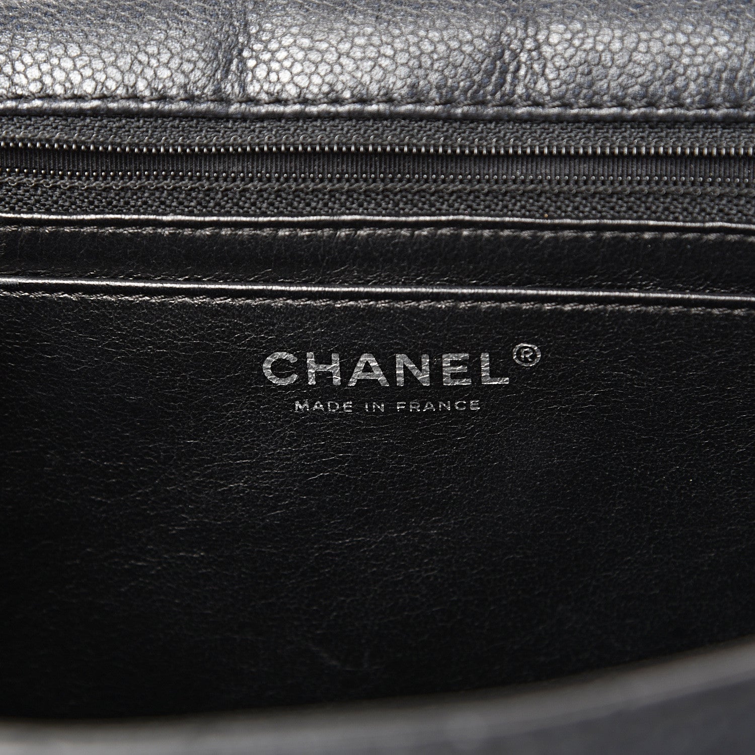 Chanel Washed Caviar Quilted Maxi Single Flap Black 5 of 12