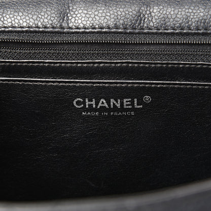 Chanel Washed Caviar Quilted Maxi Single Flap Black 5 of 12