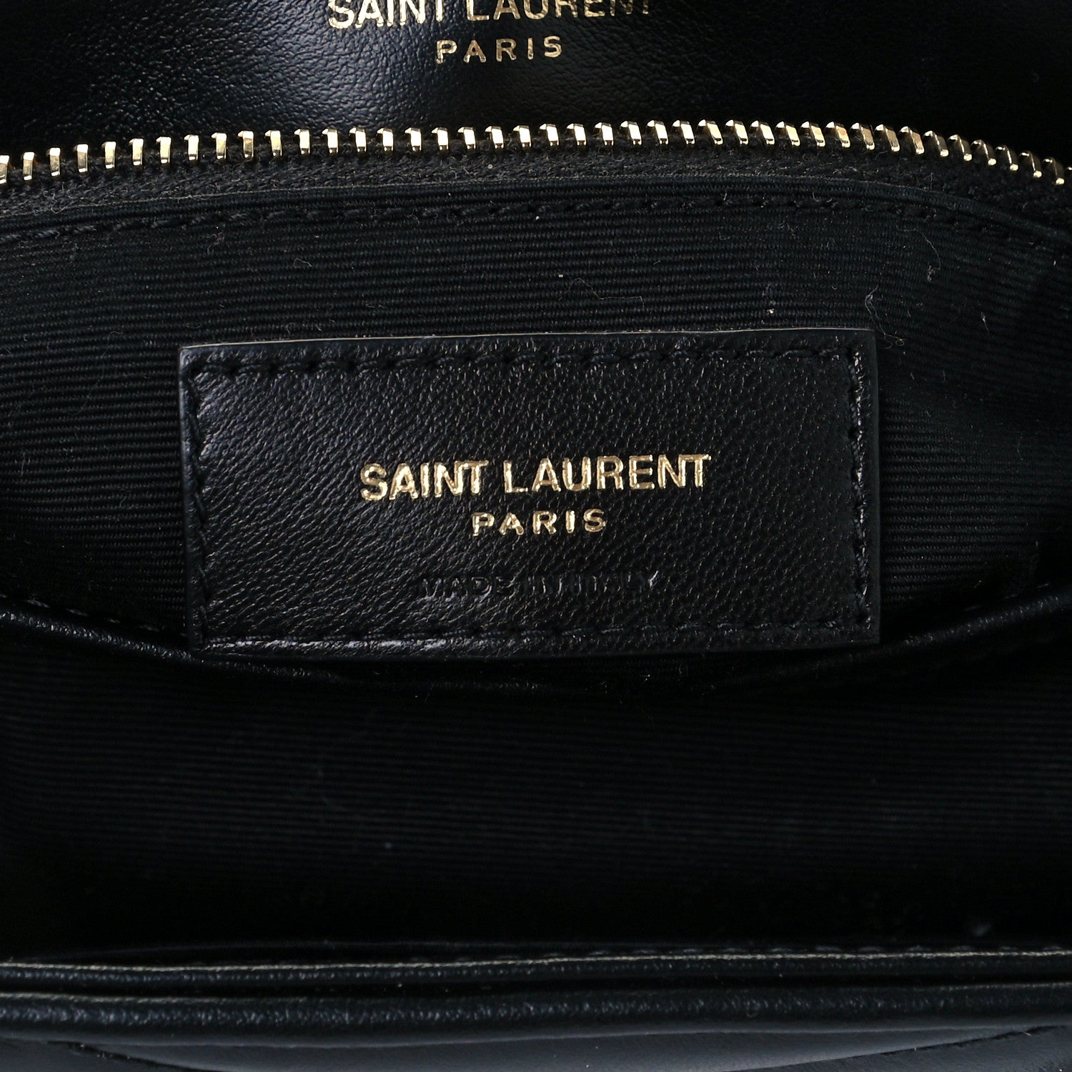 Saint Laurent Calfskin Y Quilted Monogram Toy Loulou Crossbody Bag Black 7 of 12