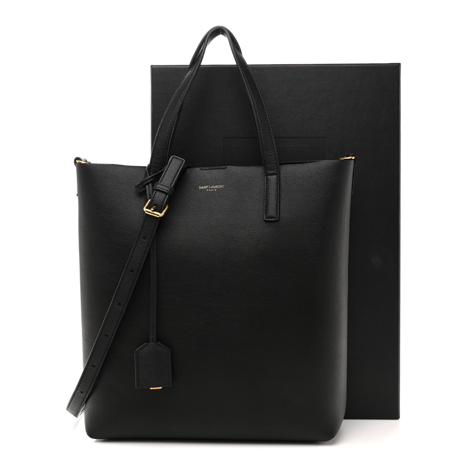 Saint Laurent Calfskin Toy Shopping Tote Black 1835088 – FASHIONPHILE