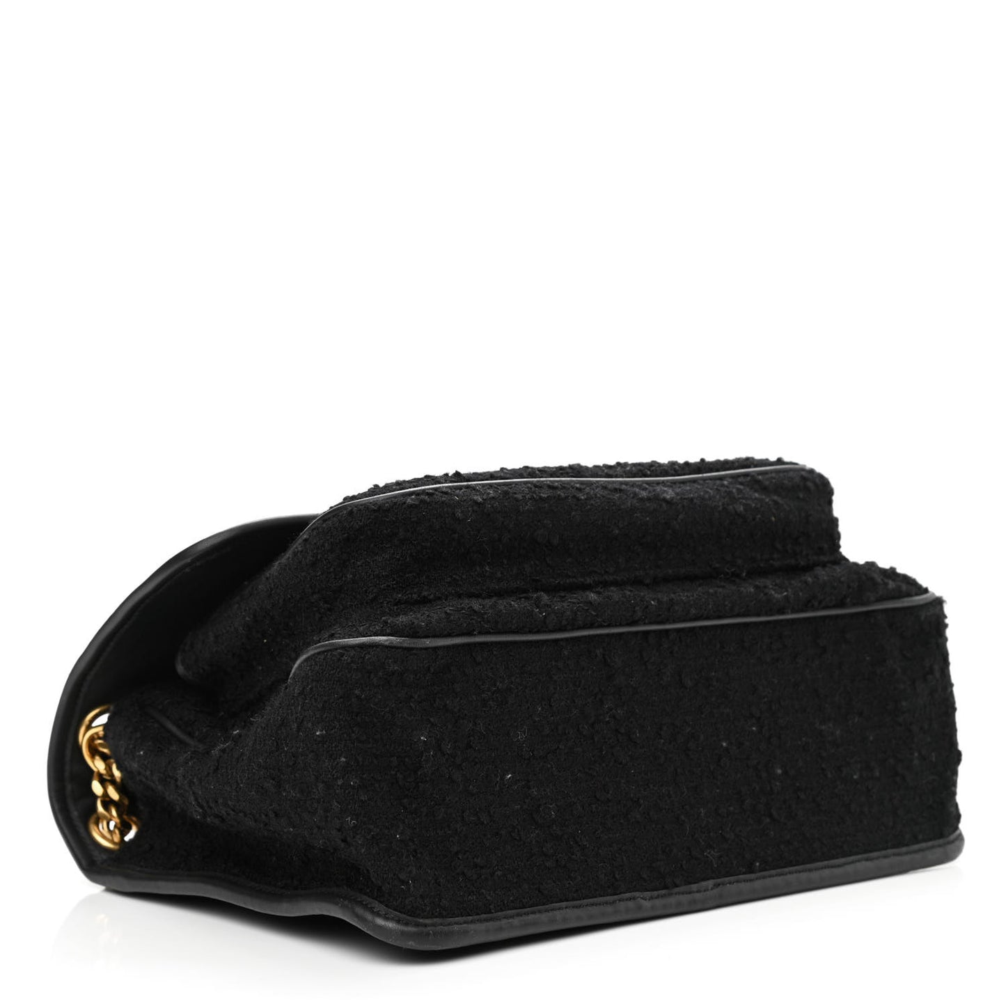 Boucle Tweed Monogram Medium Niki Chain Satchel Black