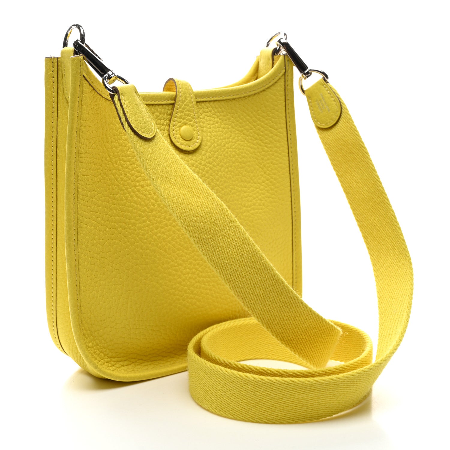 Hermes Taurillon Clemence Evelyne TPM Lime 3 of 10