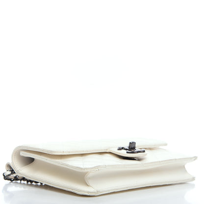 Chanel Lambskin Quilted Medium Crossing Times Flap Dark White 3 of 13