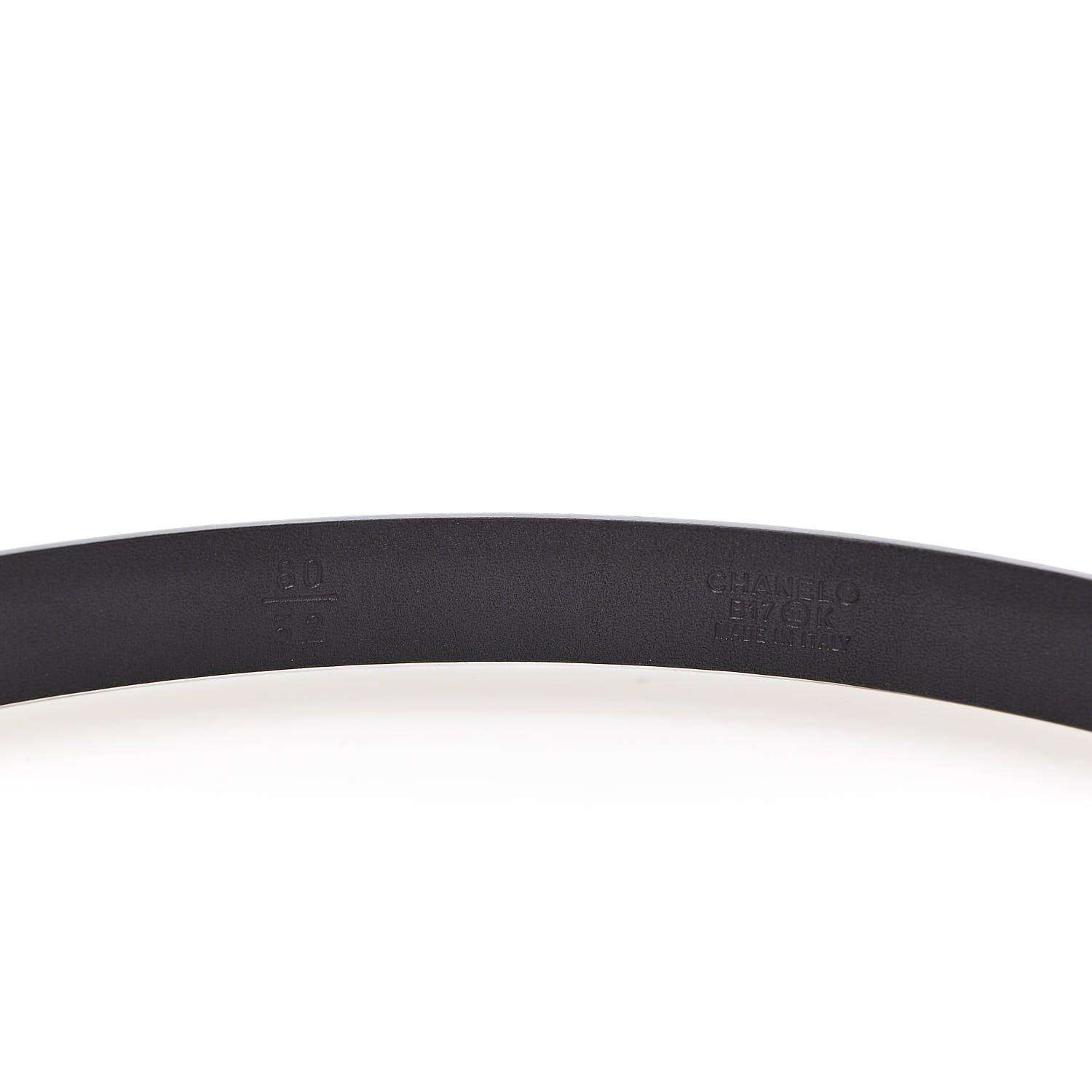 Chanel Glitter Calfskin CC Logo Skinny Belt 80 32 Charcoal 4 of 8