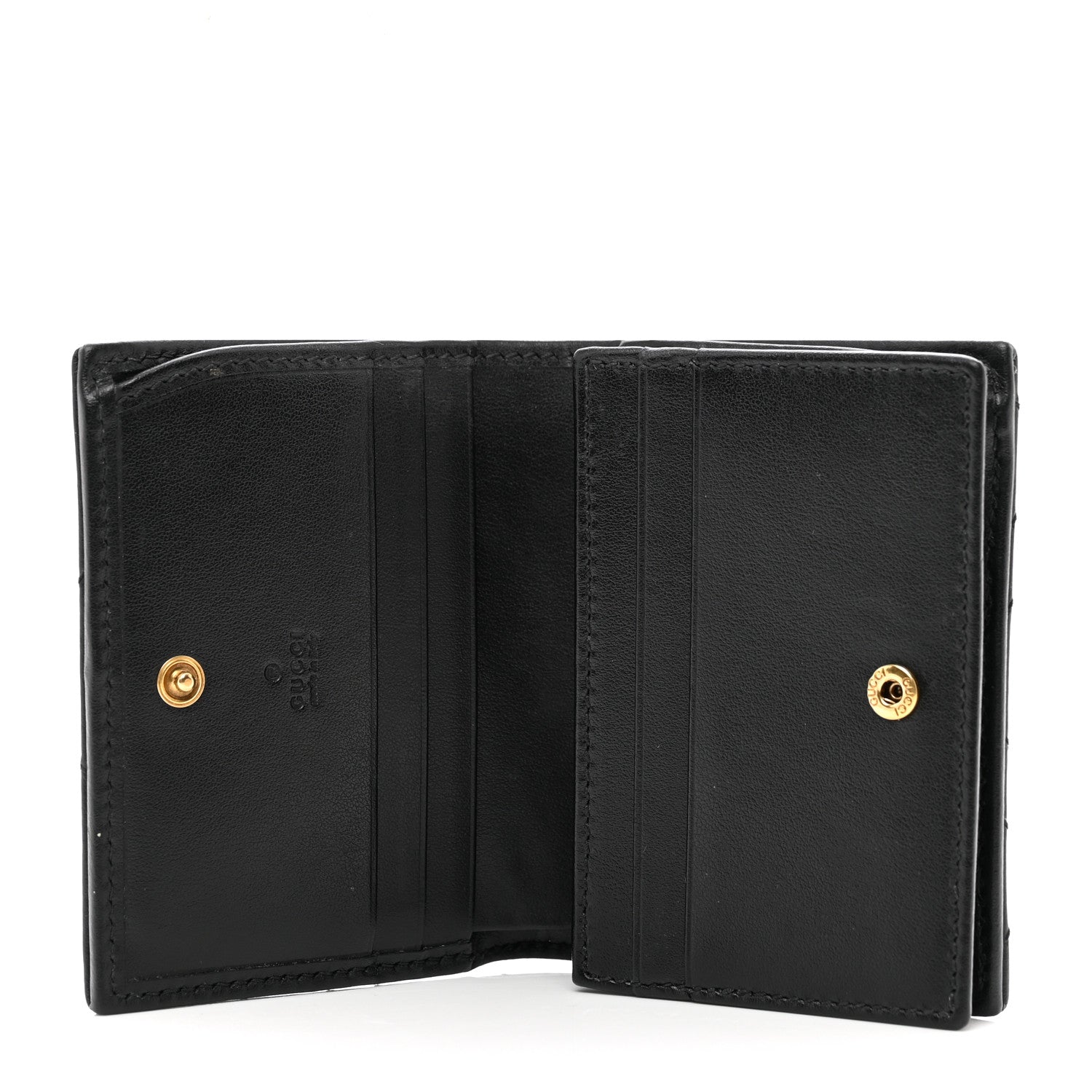 Gucci Calfskin Matelasse GG Marmont Card Case Wallet Black 5 of 8