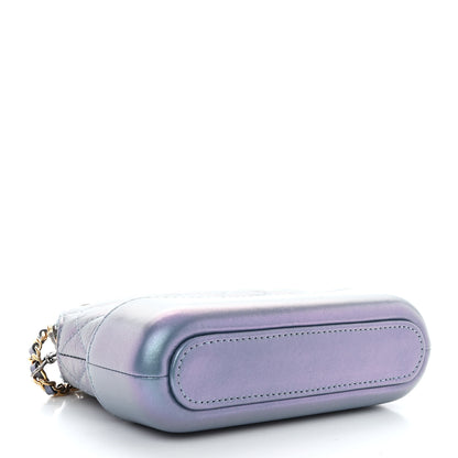 Chanel Iridescent Lambskin Calfskin Quilted Small Gabrielle Clutch With Chain Light Purple 4 of 14