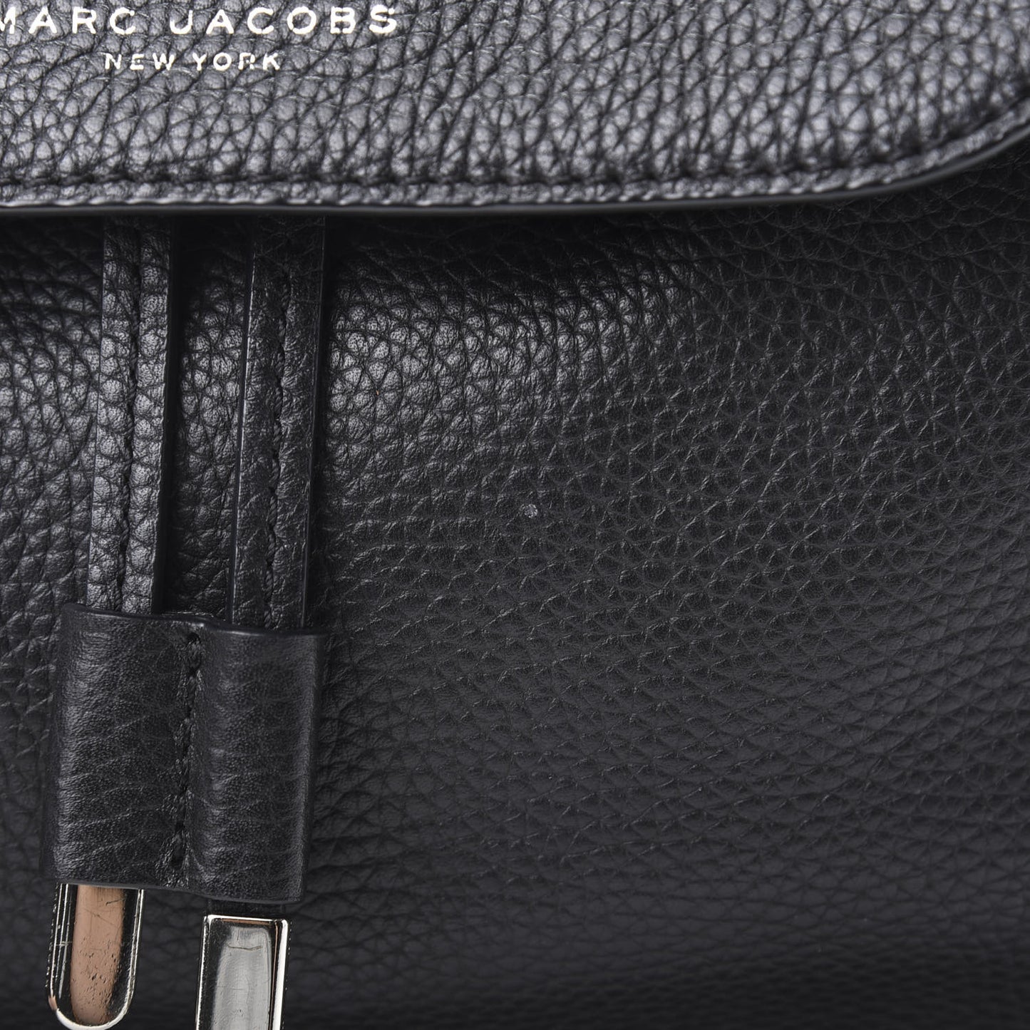 Pebbled Calfskin Pike Place Backpack Black