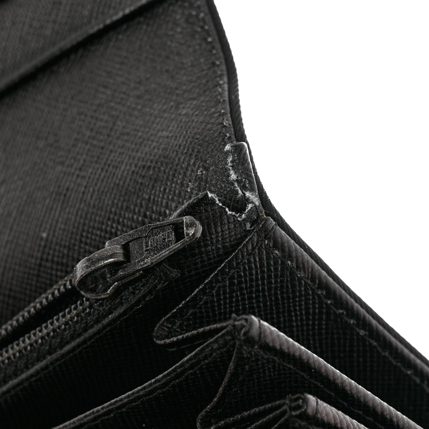 Tessuto Nylon Saffiano Flap Wallet Black