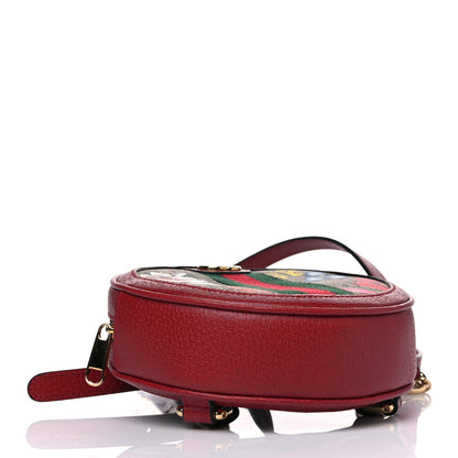 Gucci GG Supreme Monogram Web Flora Mini Ophidia Round Backpack Red 3 of 4