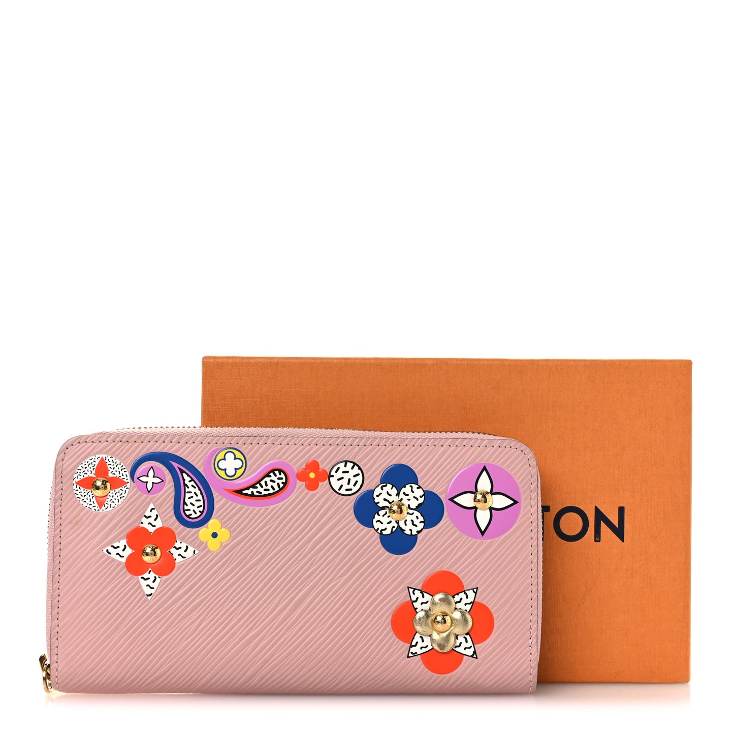 Epi Blooming Flowers Zippy Wallet Rose Ballerine