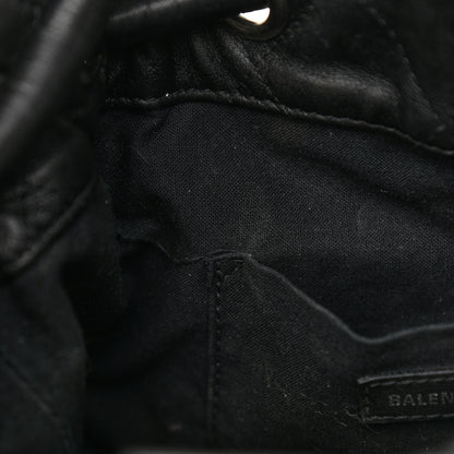 Balenciaga Nappa Calfskin Quilted Touch B Bucket Bag Black 10 of 10