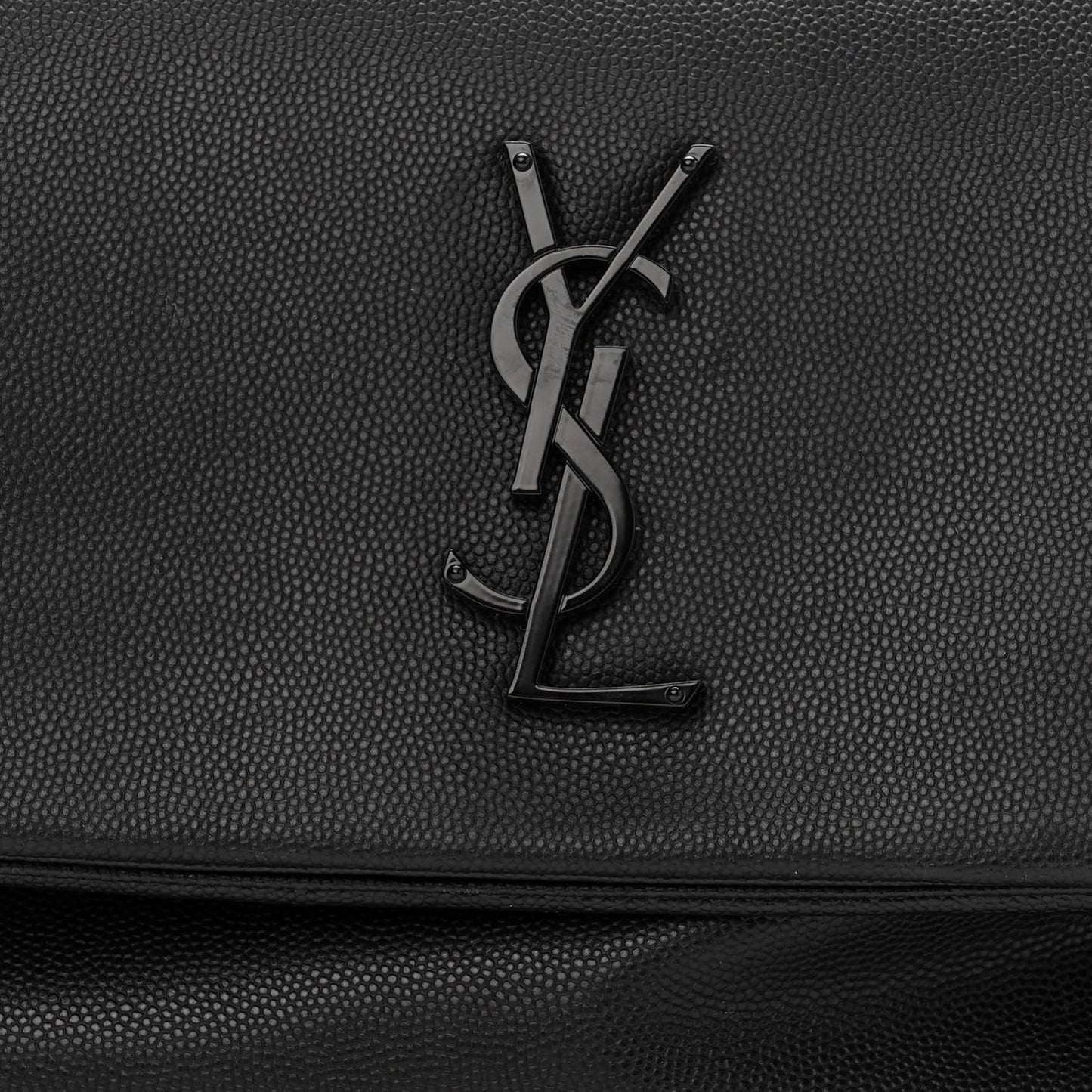 Grain De Poudre Medium West Hollywood Monogram Fold-Over Black