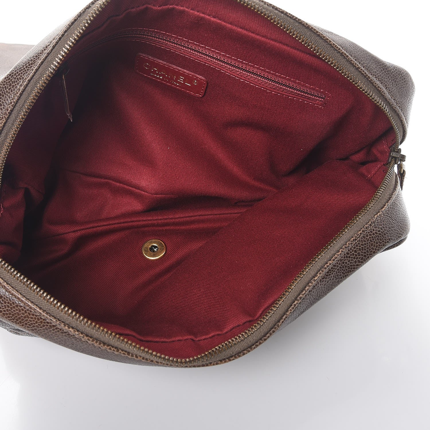 Chanel Crumpled Caviar Quilted Large Shiva Flap Brown 5 of 9