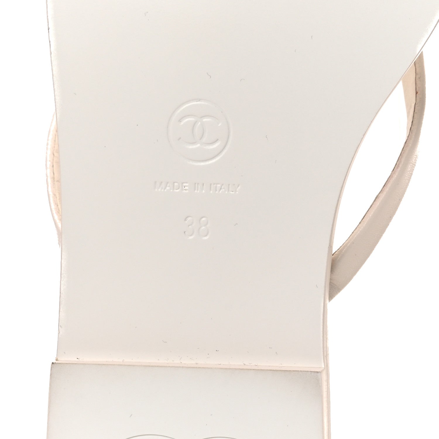 Chanel Goatskin CC Times Square Thong Sandals 38 Beige 8 of 12