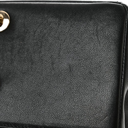 Chanel Sheepskin Chevron Quilted Small Vintage Mademoiselle Flap Black 15 of 16