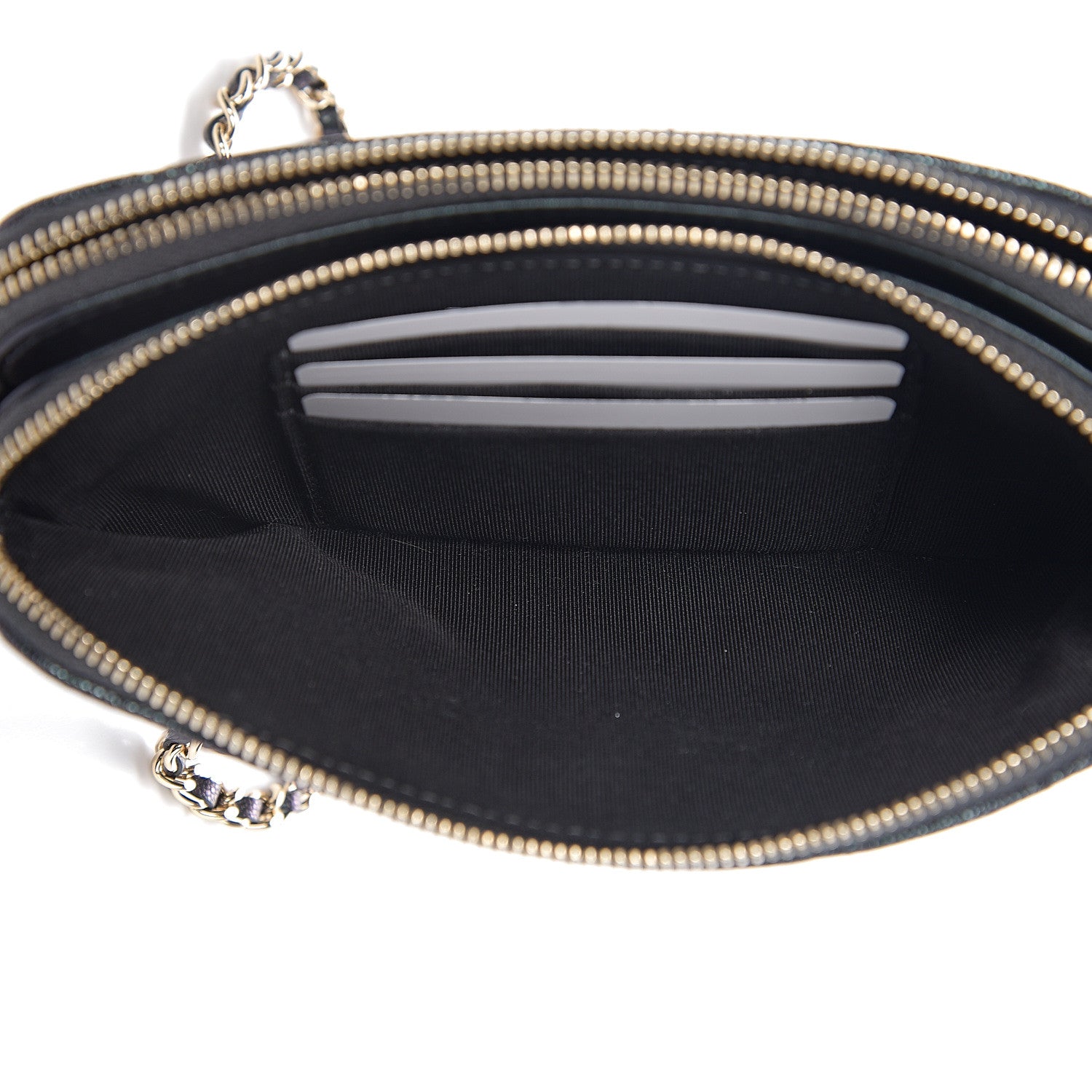 Chanel Iridescent Caviar Quilted Small Clutch With Chain Black 6 of 12