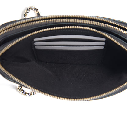 Chanel Iridescent Caviar Quilted Small Clutch With Chain Black 6 of 12