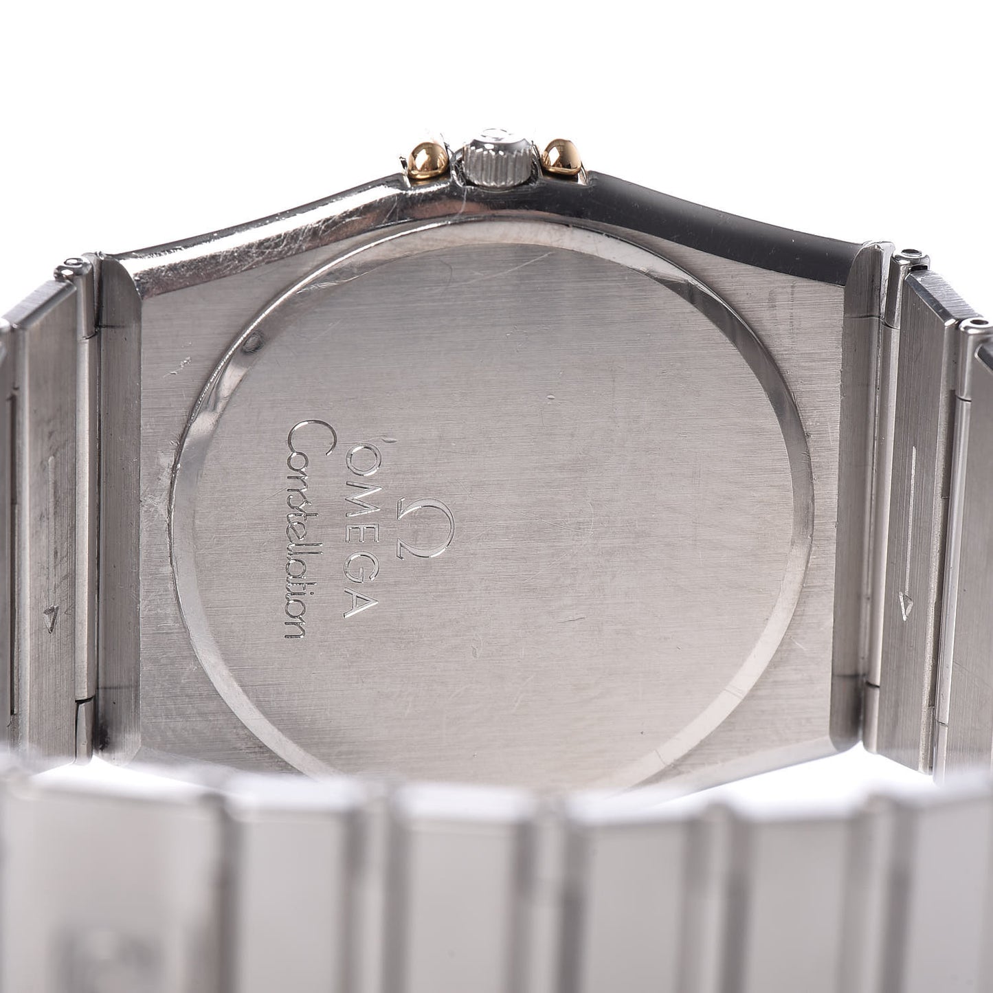 Stainless Steel 18K Yellow Gold 33mm Constellation Quartz Watch Champagne 396.1075