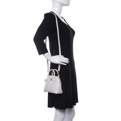 Balenciaga Nappa Calfskin Quilted XXS Ville Top Handle Bag White 2 of 9