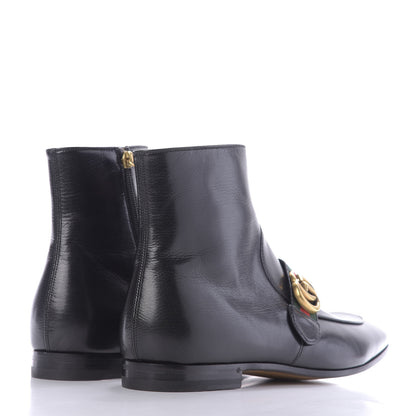 Gucci Goatskin Web Mens GG Ankle Boots 9.5 Black 4 of 12