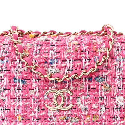 Chanel Tweed Chain Around Phone Holder Pink Blue White 8 of 11
