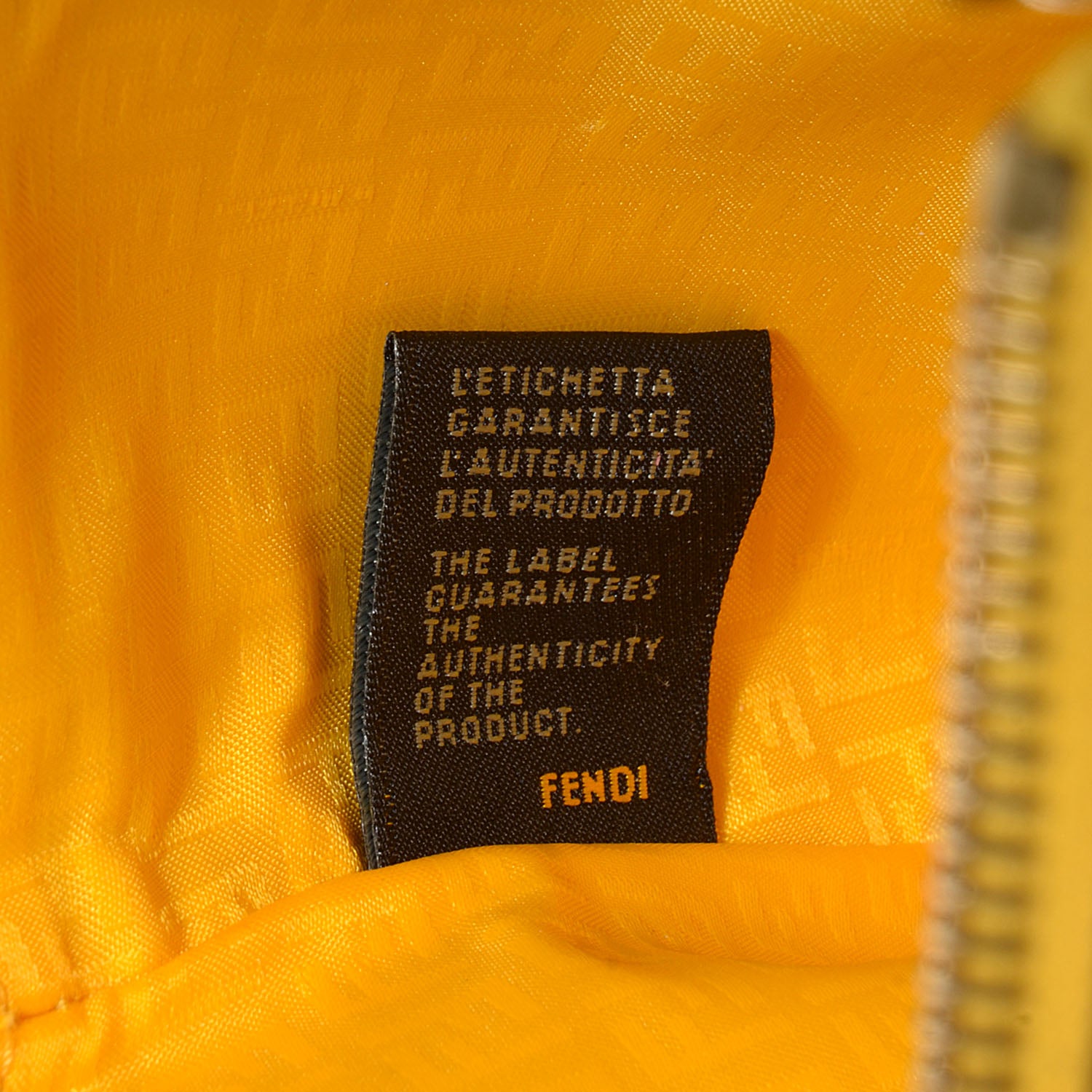 Fendi Zucca Spalmati Pochette Tobacco Giallo 8 of 9