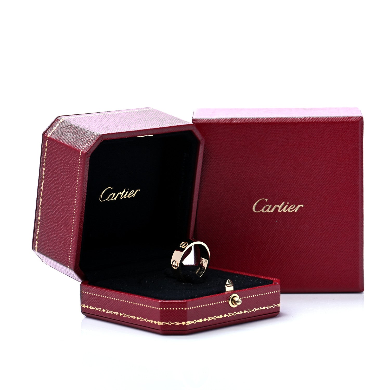 Cartier 18K Yellow Gold 5.5mm LOVE Ring 56 7.5 7 of 7