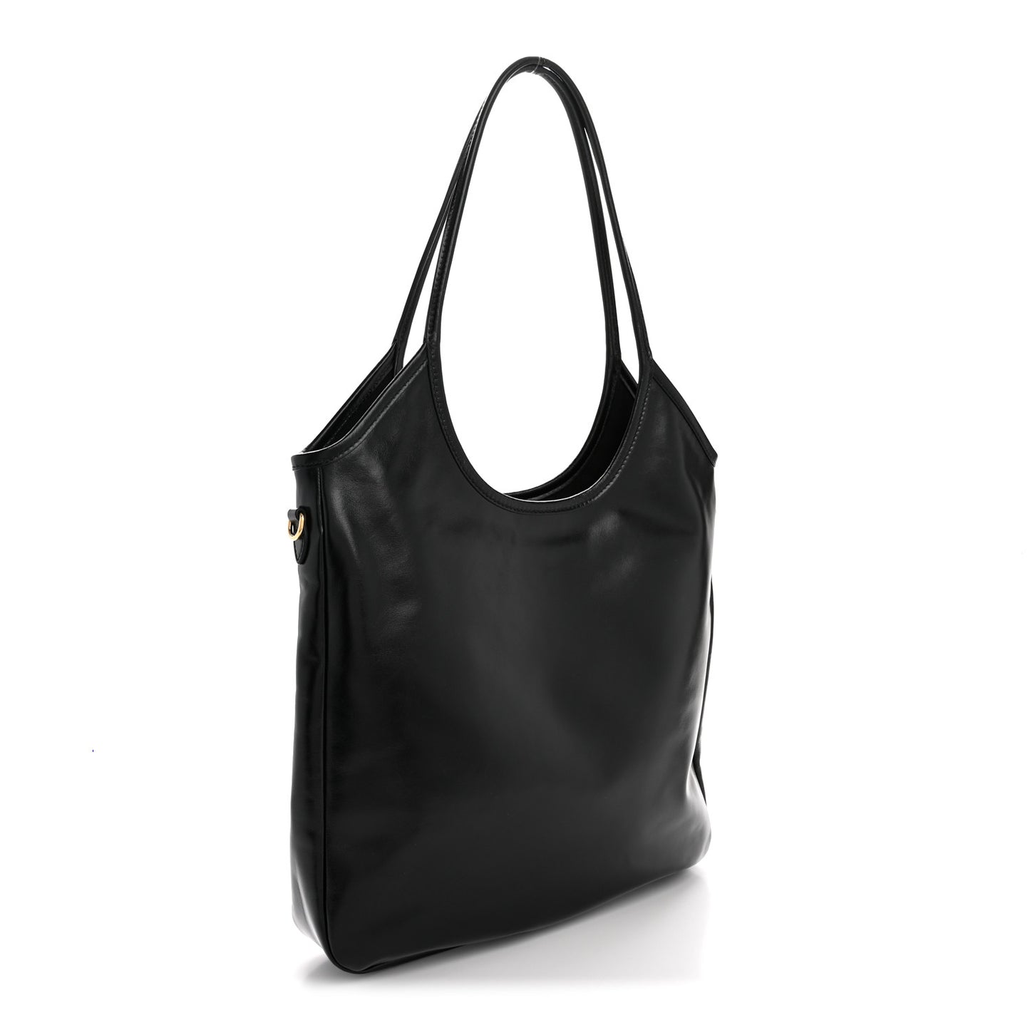 Shiny Softy Calfskin Ivy Bag Black