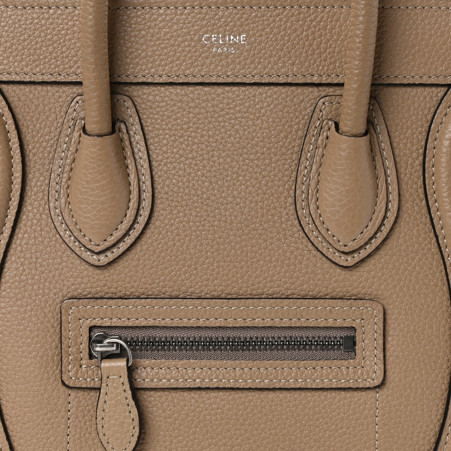 Drummed Calfskin Nano Luggage Dune