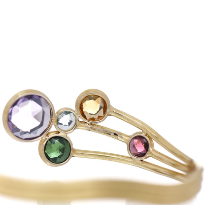 Marco Bicego 18K Yellow Gold Multi Gemstone Jaipur Cuff Bracelet 3 of 3
