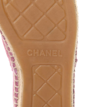 Chanel Linen CC Espadrilles 36 Pink Black 8 of 12